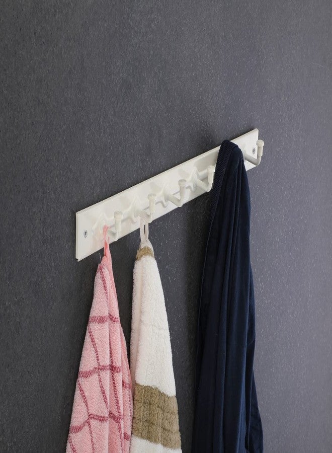 iSTAR 6 Pin Bathroom Cloth Hooks Hanger Door Wall Bedroom Bathroom Robe Hooks Rail for Hanging Keys,Clothes,Towel Steel Hook(Pack of 1) - Image 2